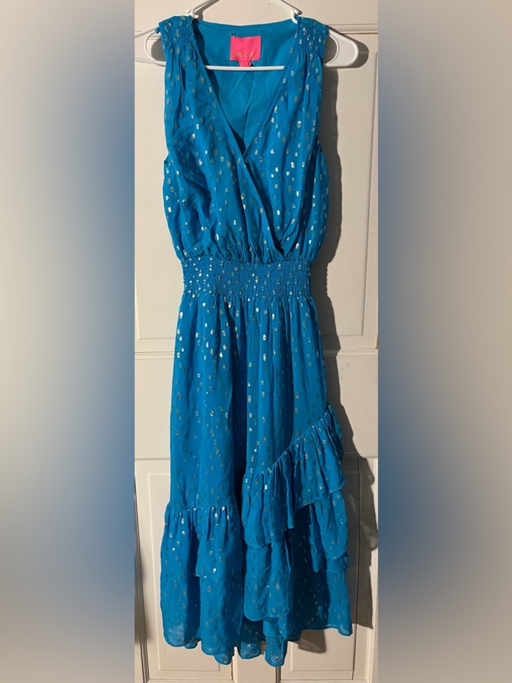 Lilly Pulitzer Valeri Midi Dress W/Ruffled Bottom Women’s Size 0 - Picture 4 of 13